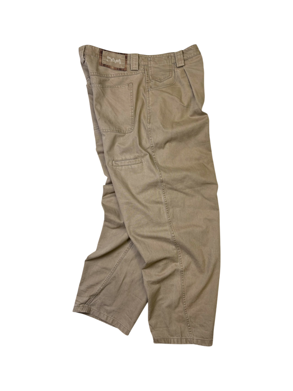 SIGNATURE CUT PLEATED SAND JEANS