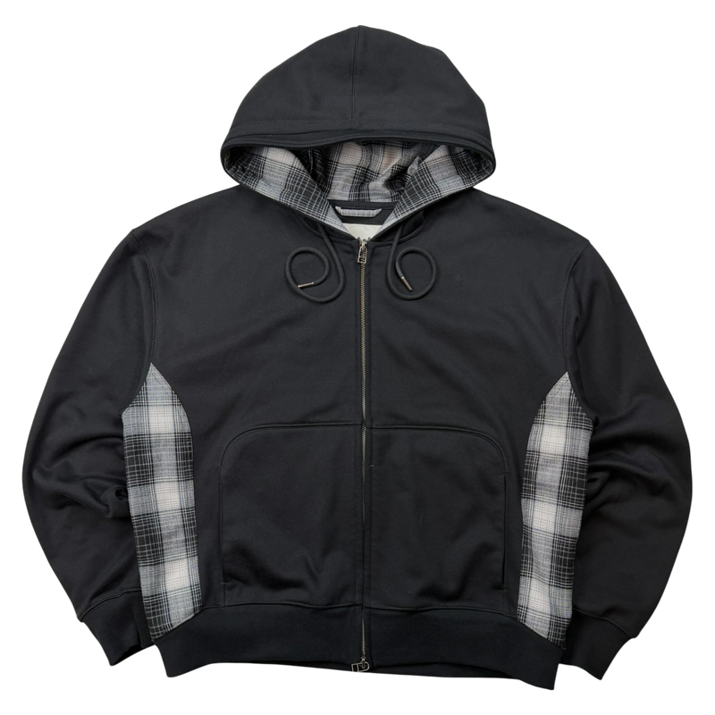 ARTICULATED SHADOW PLAID HOODIE