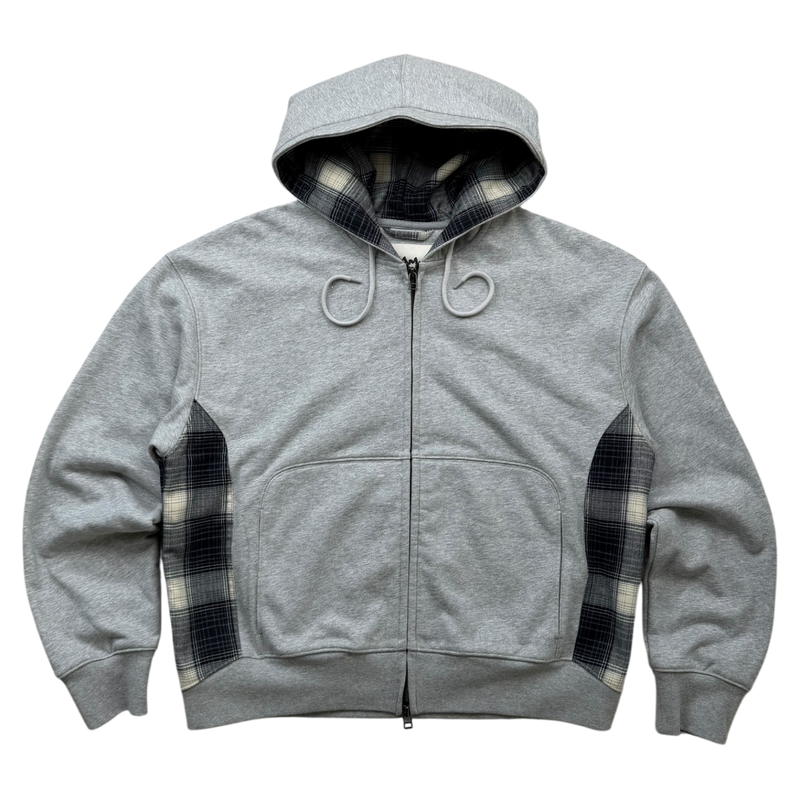 ARTICULATED SHADOW PLAID HOODIE