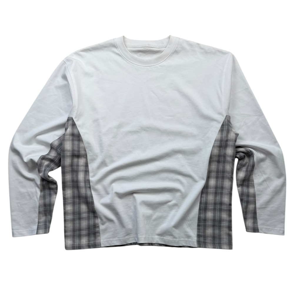 PANELLED PLAID LONG SLEEVE