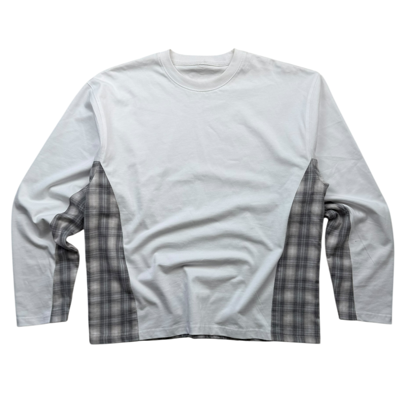 PANELLED PLAID LONG SLEEVE