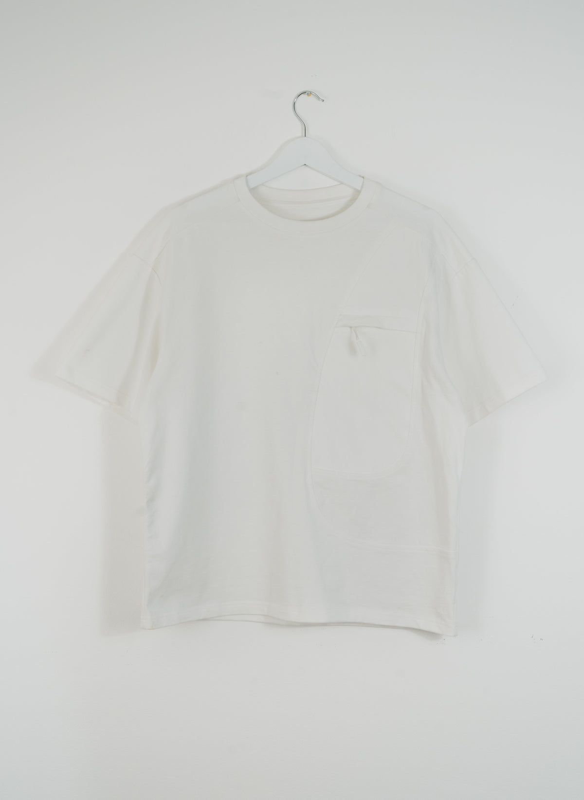 ARC NYLON PANELLED T-SHIRT - WHITE
