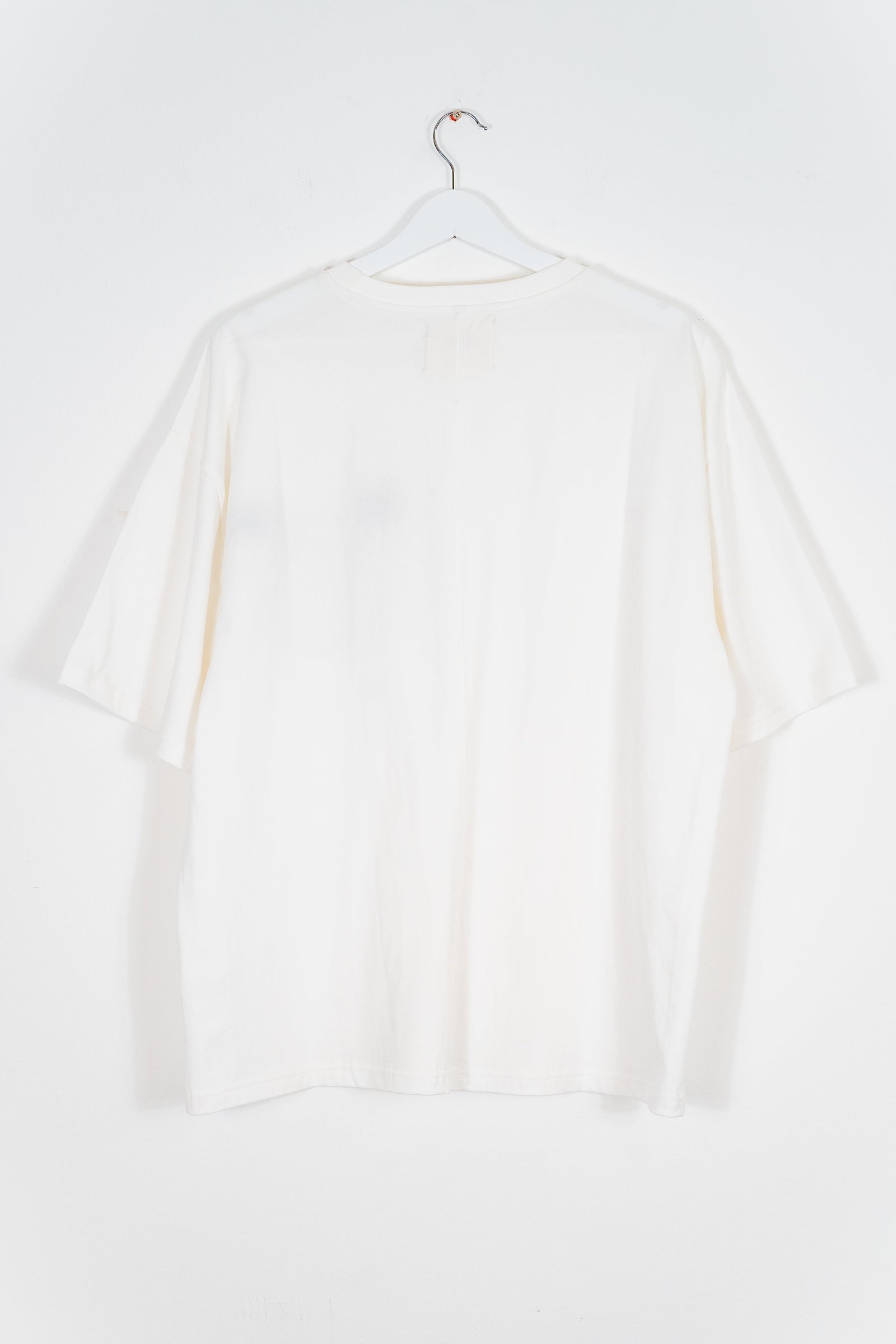HERRINGBONE DENIM POCKET T-SHIRT - WHITE