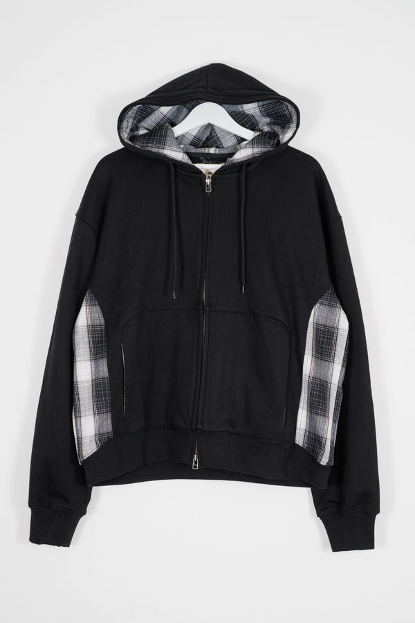 ARTICULATED SHADOW PLAID HOODIE