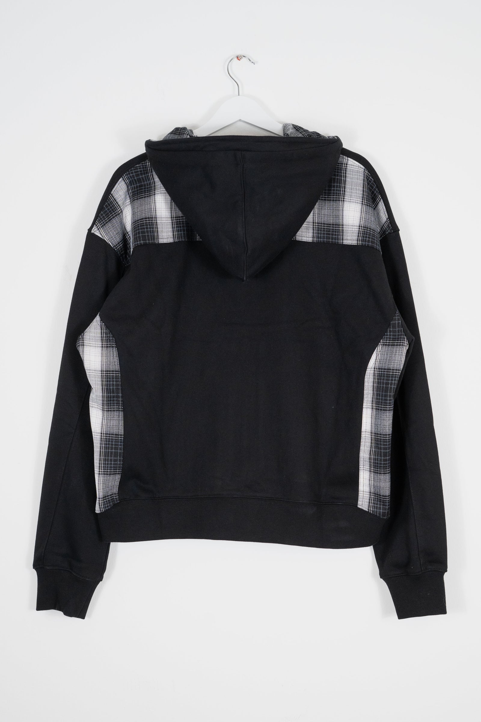 ARTICULATED SHADOW PLAID HOODIE