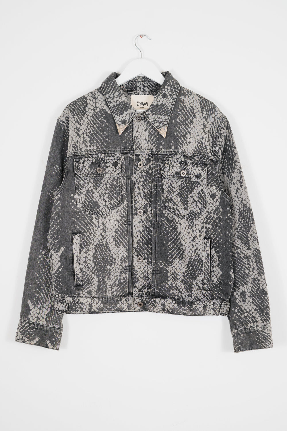 SNAKESKIN DENIM JACKET