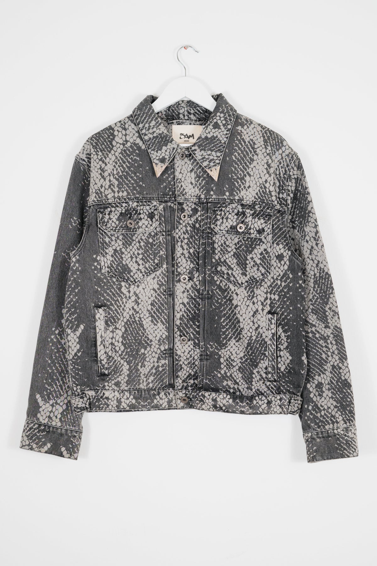SNAKESKIN DENIM JACKET