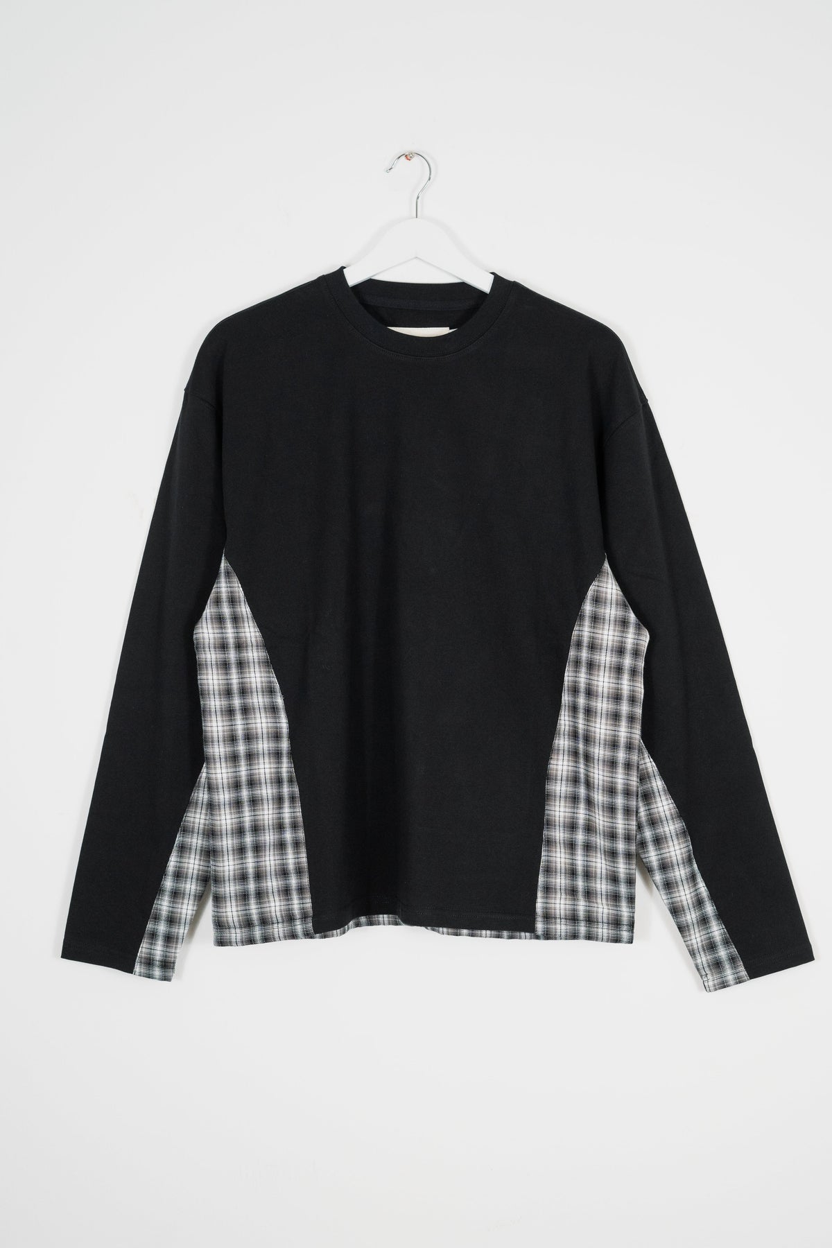 PANELLED PLAID LONG SLEEVE