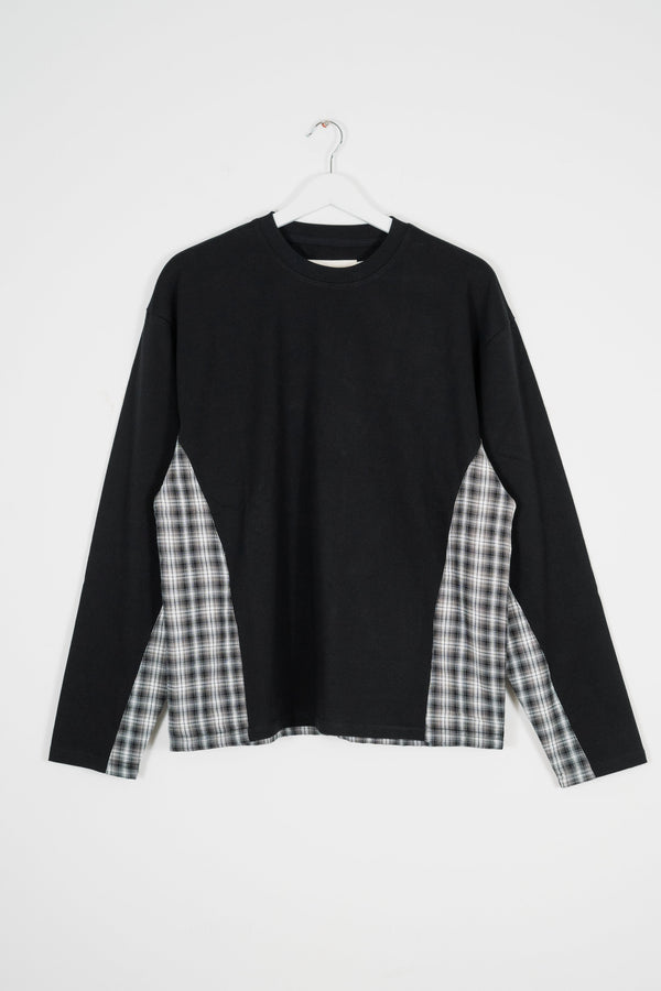 PANELLED PLAID LONG SLEEVE
