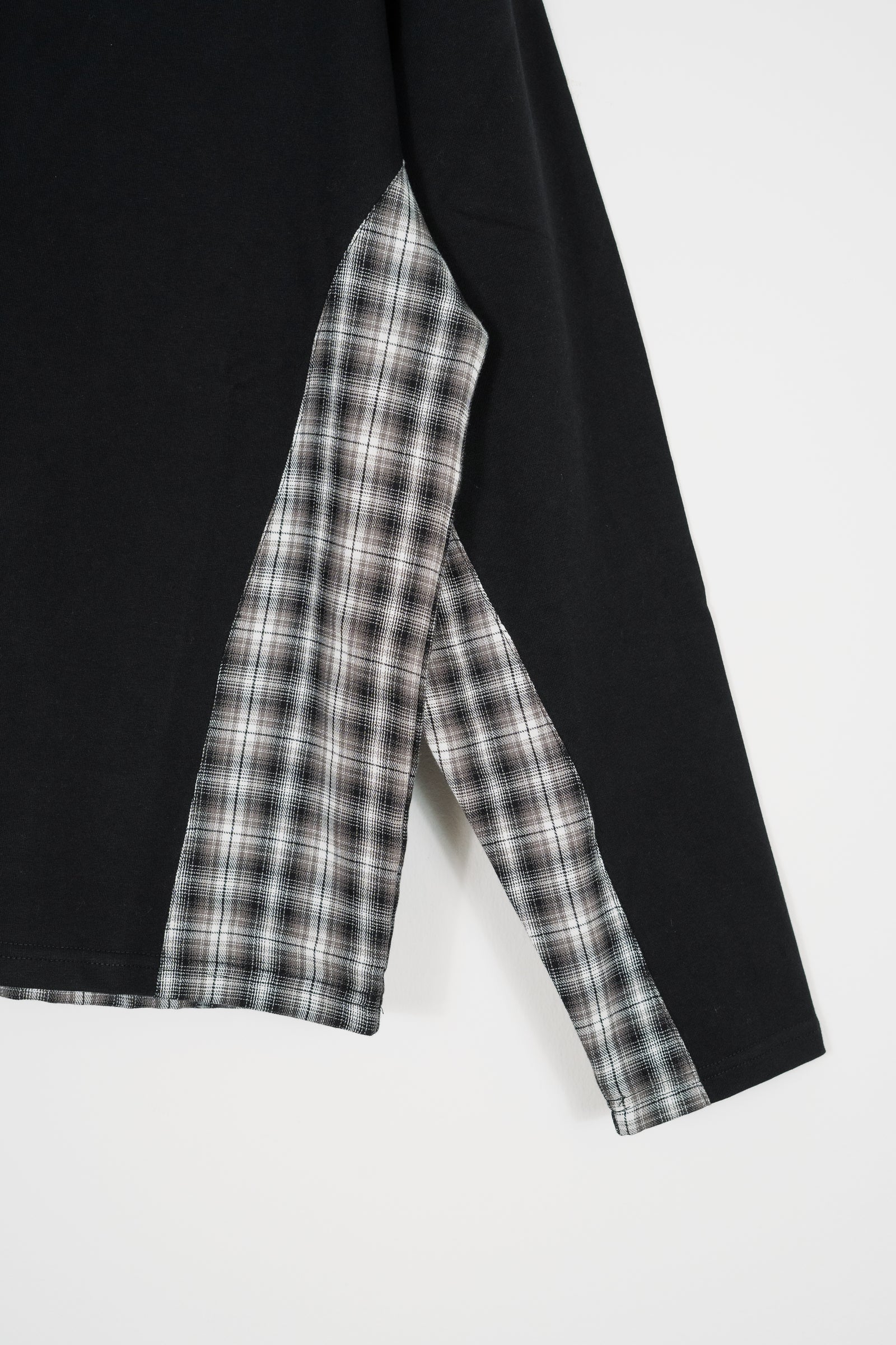 PANELLED PLAID LONG SLEEVE