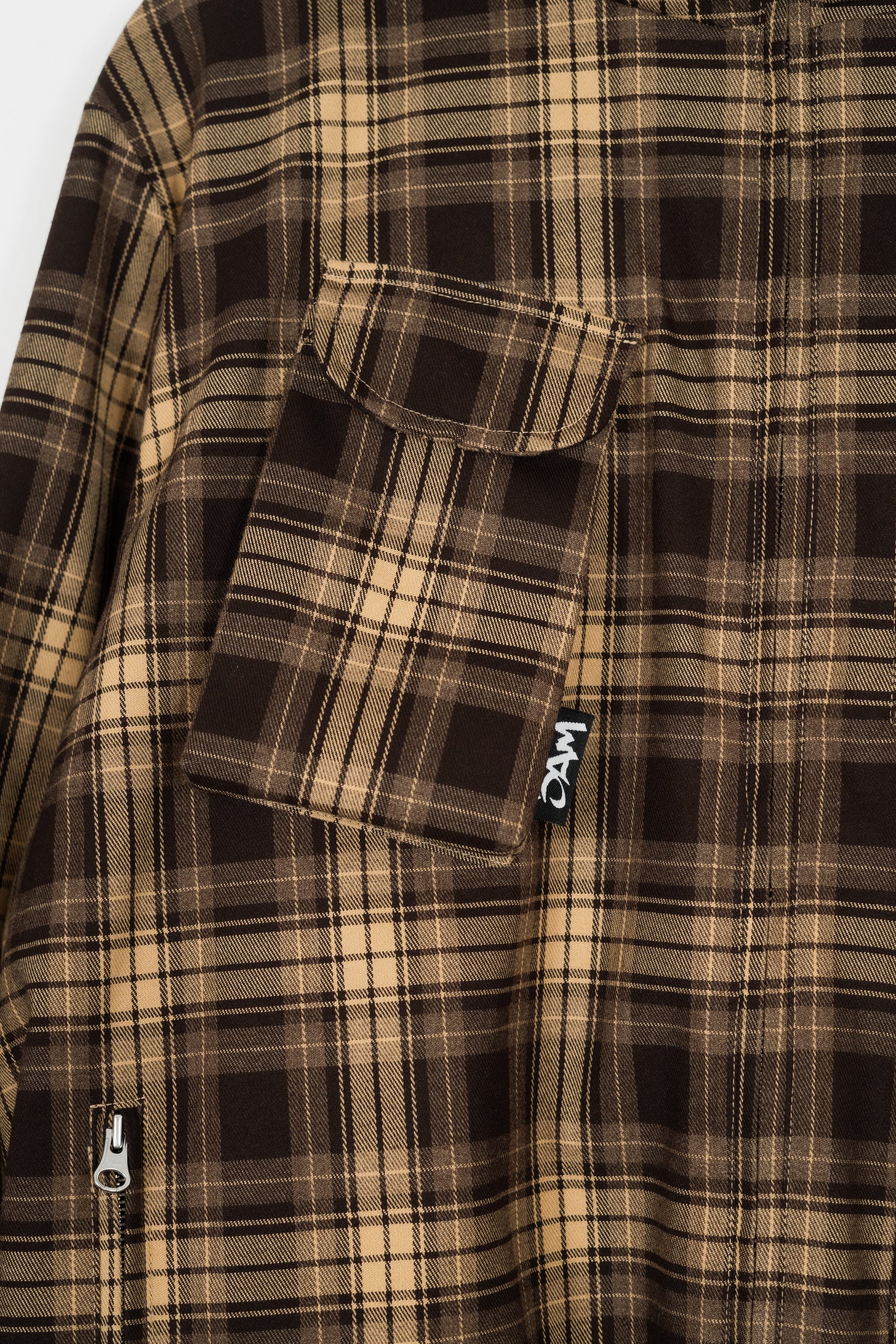 CACHE PLAID JACKET - BROWN