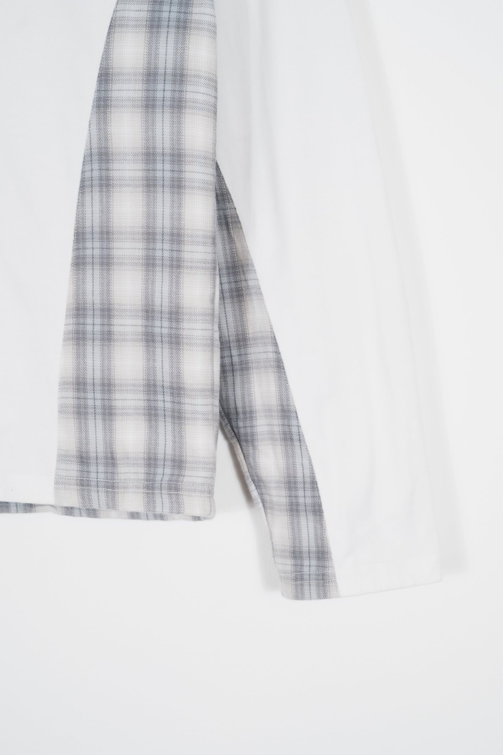 PANELLED PLAID LONG SLEEVE