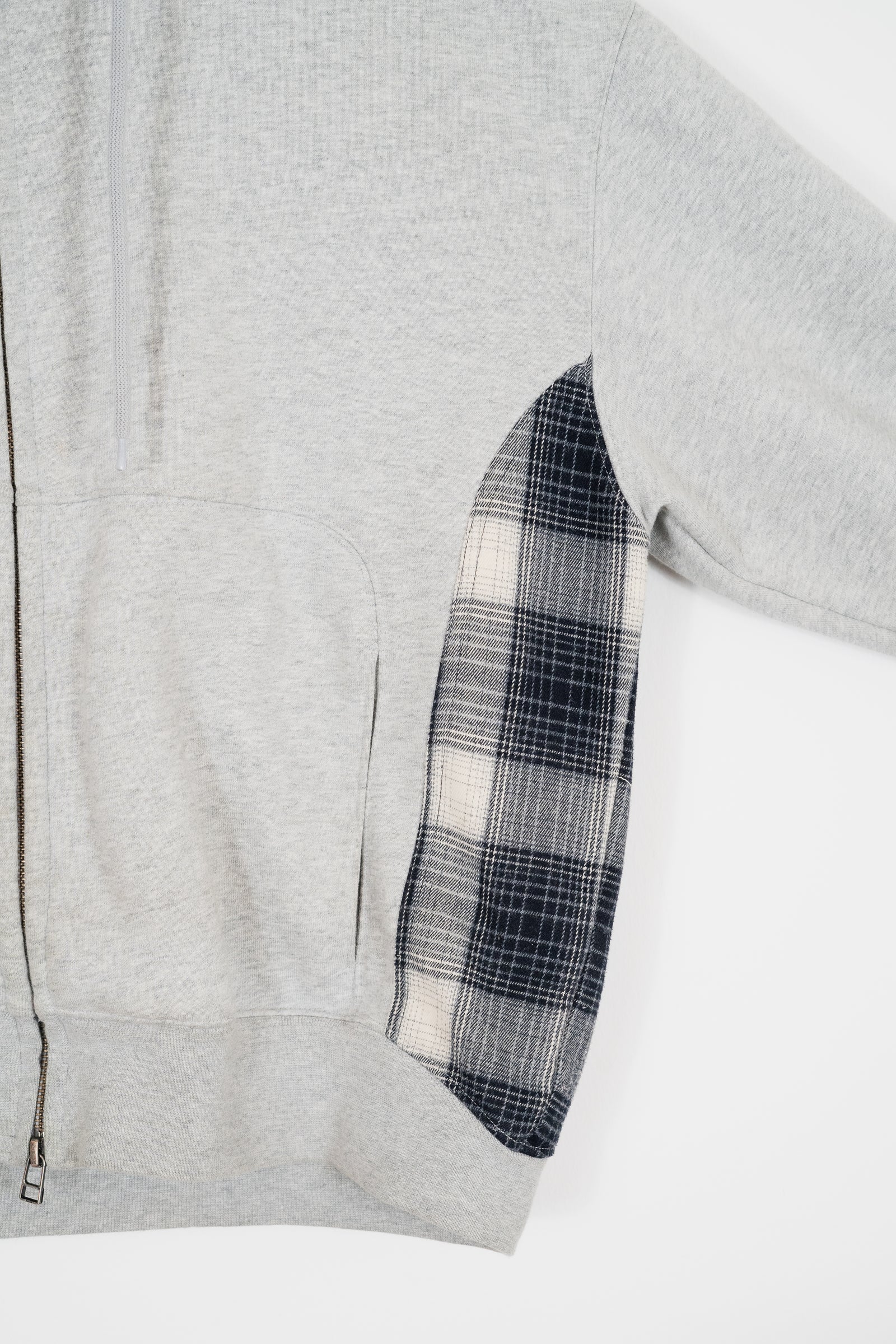 ARTICULATED SHADOW PLAID HOODIE