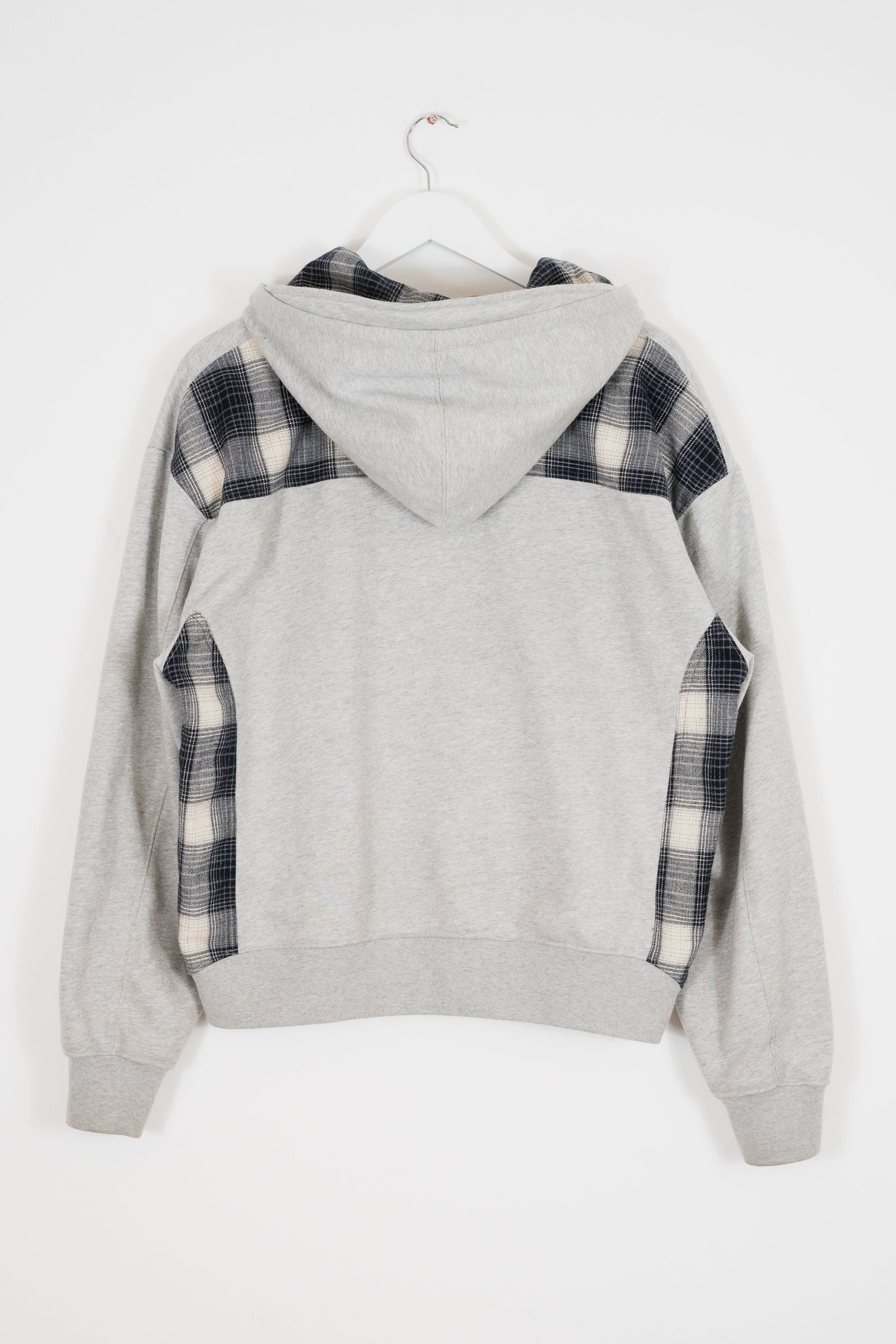 ARTICULATED SHADOW PLAID HOODIE