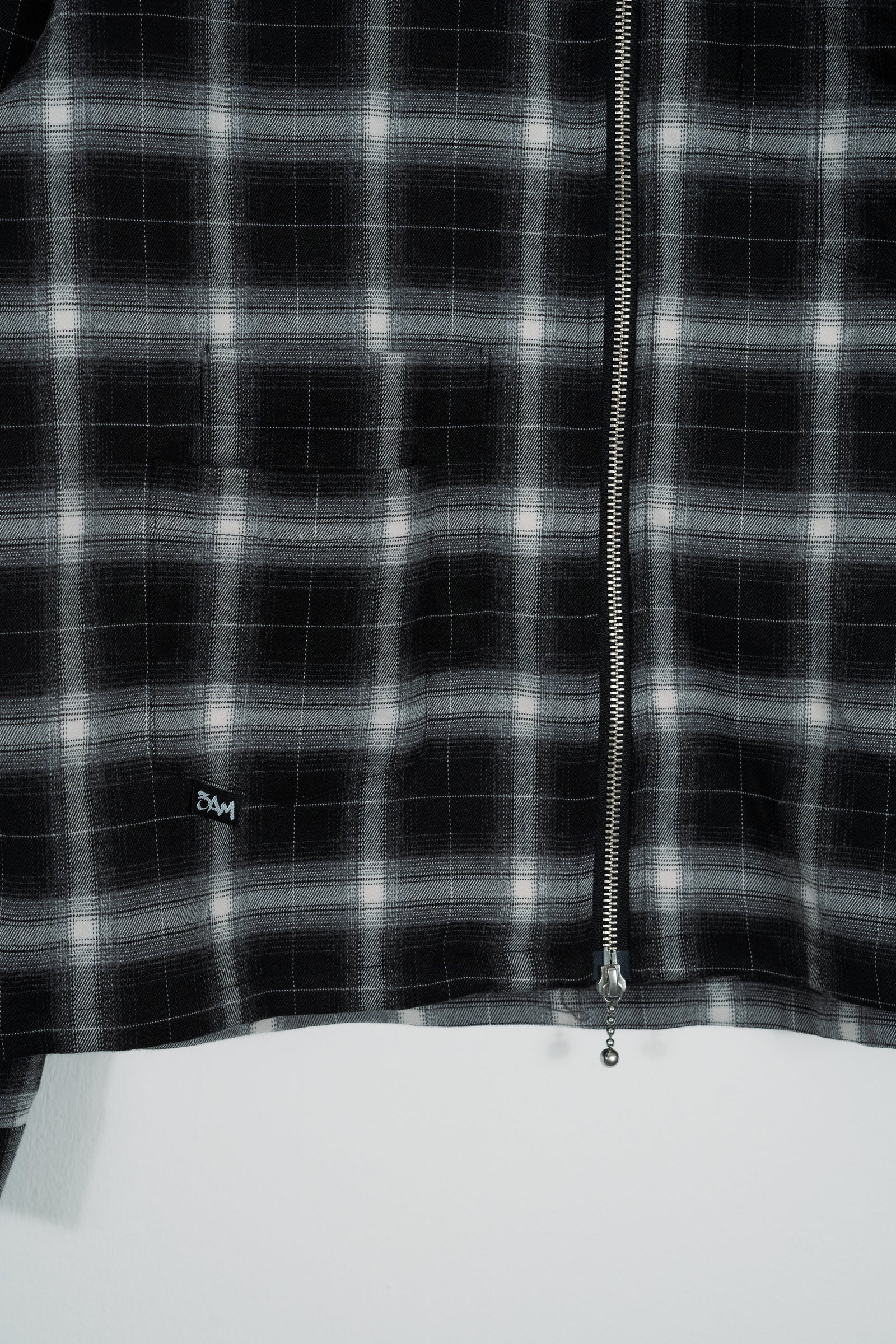 SHADOW PLAID ZIP UP FLANNEL