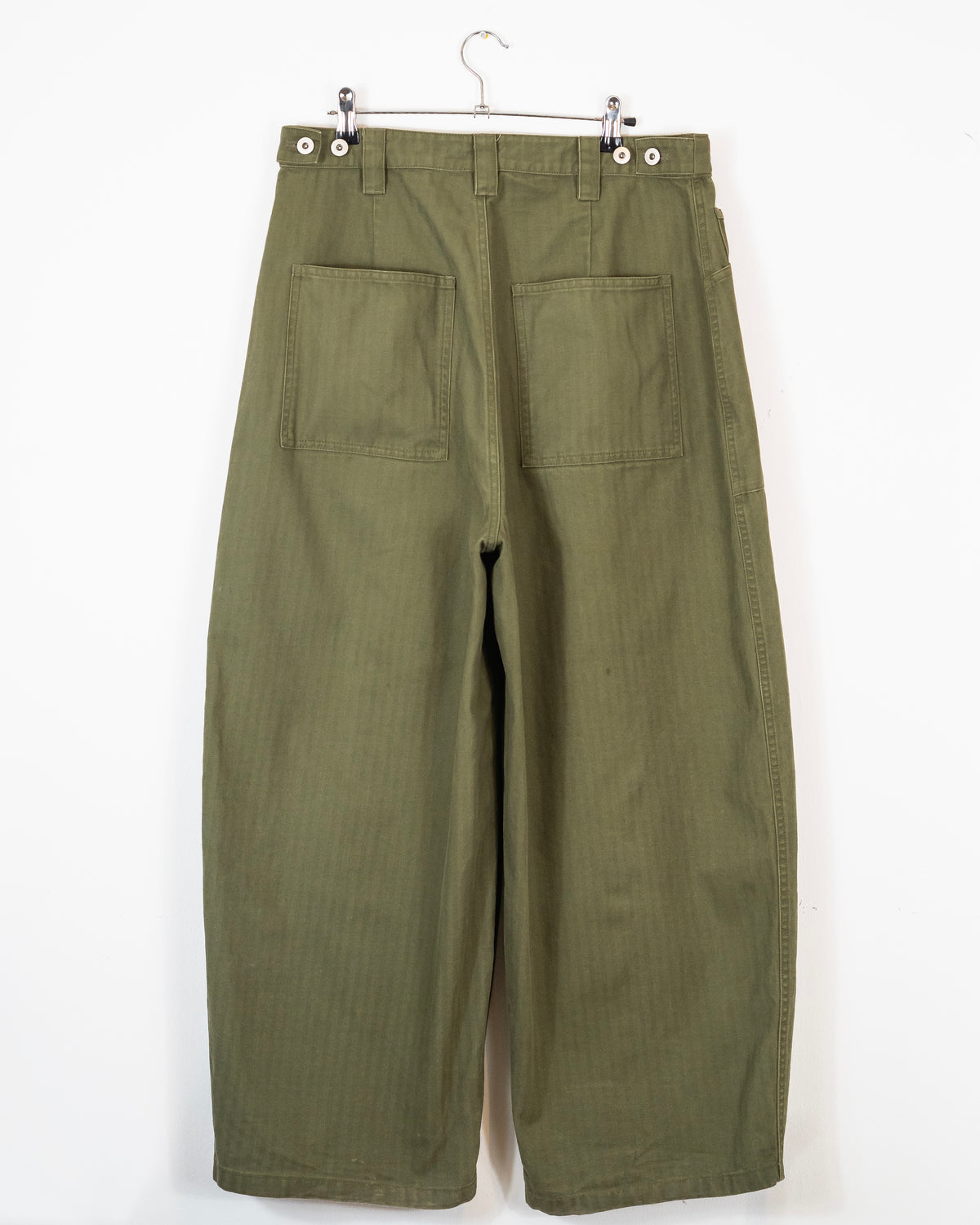MOSS HERRINGBONE BALLOON TROUSERS