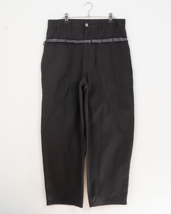 DISTRESSED DOUBLE POCKET SUIT TROUSERS