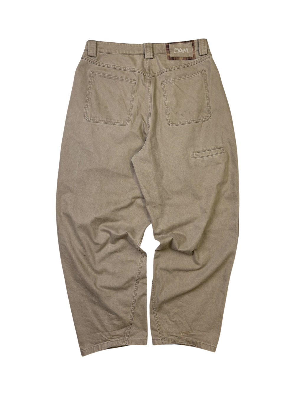 SIGNATURE CUT PLEATED SAND JEANS