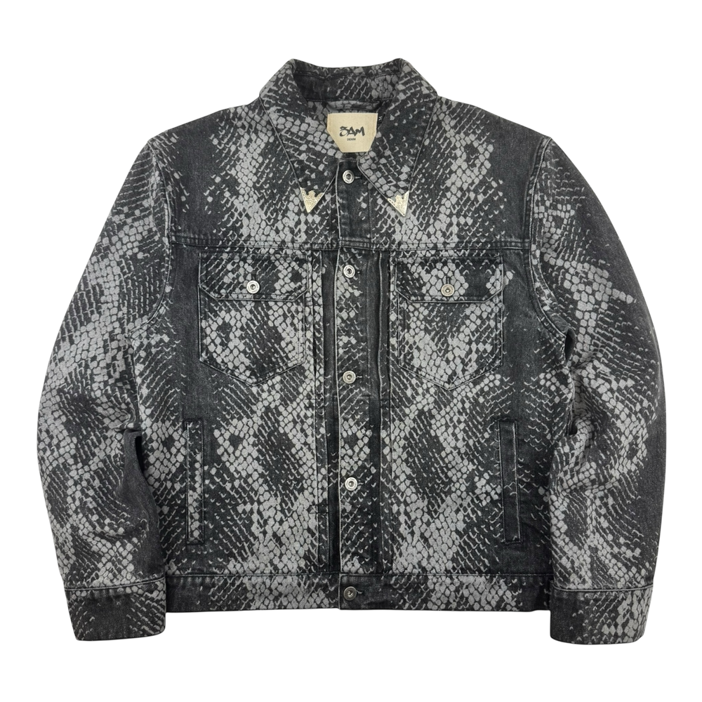 SNAKESKIN DENIM JACKET