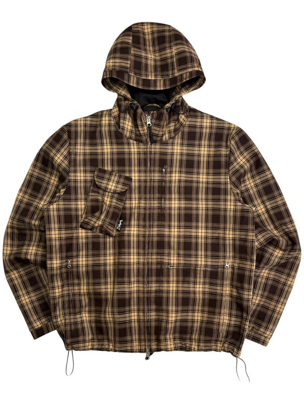 CACHE PLAID JACKET - BROWN